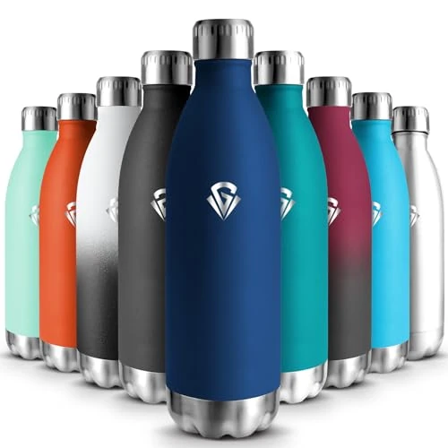 HoneyHolly Thermal Water Bottle, 1000 ml 18/8 Stainless Steel, Water Bottle, BPA Free, Leak-Proof Thermal Bottle, Gym Water Bottle for Picnic, Hiking, Outdoor Sports