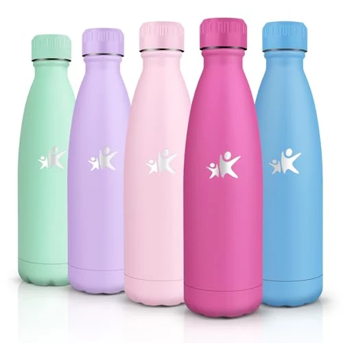 Offerta a tempo: HoneyHolly Borraccia Termica, Doppia Parete Bottiglia Acqua in Acciaio Inox - 500ML - Senza BPA Bottiglia Termica, Antigoccia, Borraccia Palestra, Water Bottle per Scuola, Sport, Ufficio - 0.00% da 13.80 € a 13.80 €