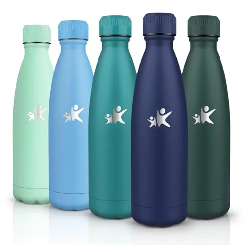 Oferta limitada: HoneyHolly Botella Termica - 500ML - Botella agua Acero Inoxidable, Termo con pared Doble Aislamient, de Fugas, Cantimplora Termica para Niños, Deportiva, Gym - Conserva 12 Horas Caliente, 24 frio de 14.99 EUR a 14.99 EUR (ahorro 0%)