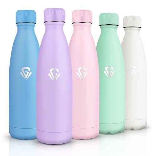 Offerta a tempo: HoneyHolly Borraccia Termica, Senza BPA, Borraccia Bambini, 500ML Acciaio Inossidabile 18/8, Bottiglia Termica A Prova di Perdite, Borraccia Acciaio Inox per Scuola, Ufficio e Attività All'aperto - 0.00% da 14.22 € a 14.22 €