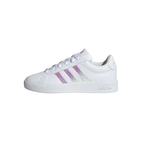 adidas Unisex - Bambini e Ragazzi Grand Court 3.0 Shoes Junior, Ftwr White/Iridescent/Almost Pink, 38 2/3 EU
