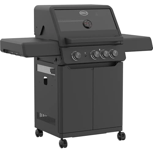 RÖSLE ALLFLAME Peer 3 gasbarbecue met 3 branders (elk 3,5 kW) - CRISPZONE (3 kW) tot 450 °C, 60x45 cm, zwart
