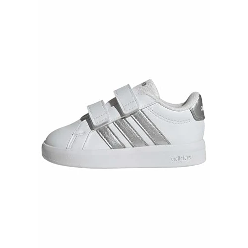 adidas Mixte bébé Grand Court 3.0 Shoes Infants, FTWR White/Silver met./Silver met., 26 EU