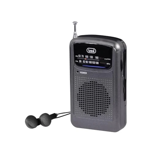 Offerta a tempo: Trevi RA 710 GMG Radio Portatile 2 Bande AM FM con Presa Cuffie, Alimentazione a Batterie AAA, Compatta e Leggera - 41% da 16.90 € a 9.90 €