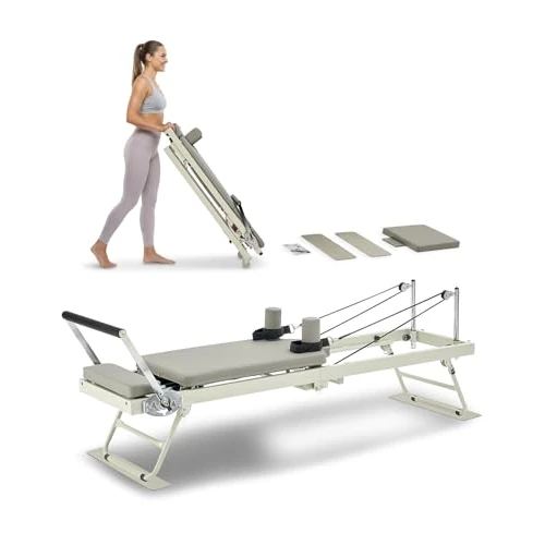 Zeitlich begrenztes Angebot: VEVOR Faltbarer Pilates Reformer Trainingsgerät im Heim-Fitnessstudio, Pilates-Bett mit doppeltem Widerstand – Feder und Kordel, für Fortgeschrittene und Anfänger, bis zu 181,44 kg von 328.99 € auf 299.90 € (9% Rabatt)