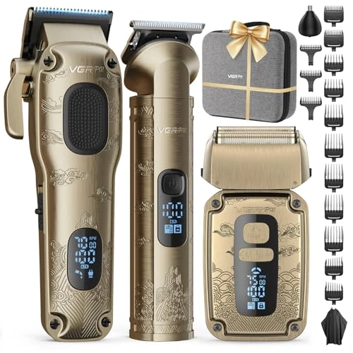 Offerta a tempo: VGRPRO Tagliacapelli Uomo Professionale & Trimmer & Rasoio Uomo,Kit di Cura - 7% da 74.99 € a 69.98 €