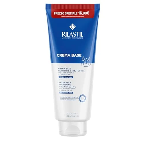 Offerta a tempo: Rilastil Crema Base Special Price, Crema Idratante Viso e Corpo, con Acido Ialuronico e Ceramide NP, 400 ml - 25% da 16.90 € a 12.68 €