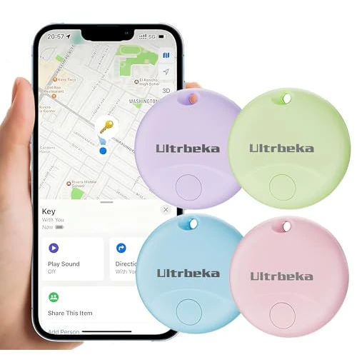 Offre limitée : Certifié Apple MFi - Lot de 2 trackers Air Tag compatibles avec où se trouve ? Application (iOS uniquement), localisateur de clés pour clés, bagages, valises, animaux domestiques - Étanche et de 19.97 EUR à 6.99 EUR (remise 65%)