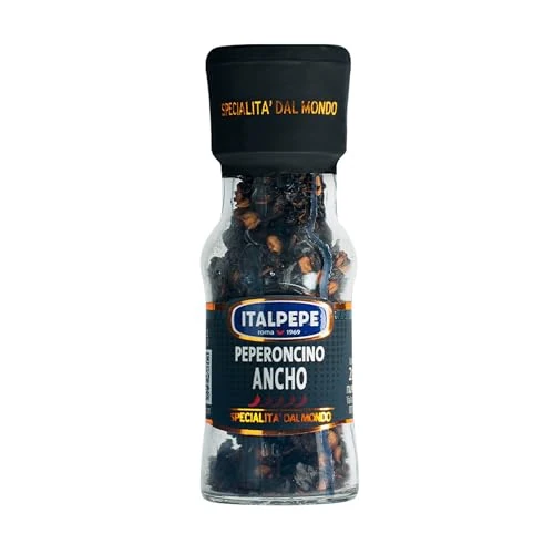 Offerta a tempo: Italpepe, Peperoncino Ancho Frantumato, 20 g, Spezia Piccante e Aromatica, Perfetta per Salse e Marinature, Ideale per Piatti Messicani e Gourmet - 0.00% da 3.94 € a 3.94 €