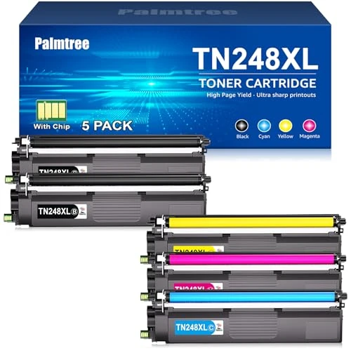 Palmtree TN248XL TN248 Compatibili per Toner Brother MFC L3740CDWE Brother DCPL3560CDW MFCL3740CDWE MFC-L3740CDWE DCP-L3560CDW TN-248XL TN 248 XL MFC-L3760CDW HL-L3240CDW HL-L3220CWE DCP-L3520CDWE