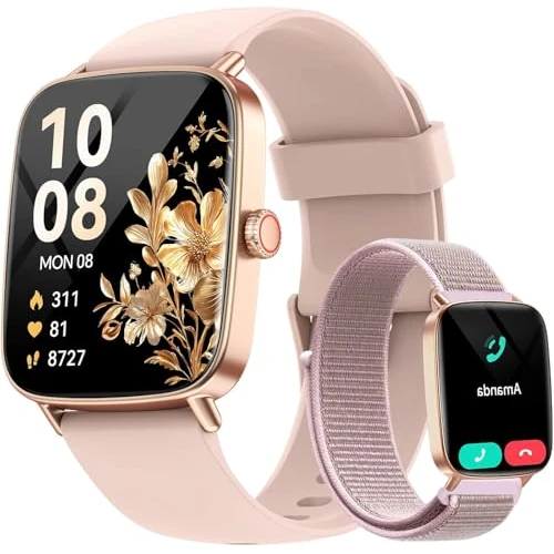 Limitiertes Angebot: Smartwatch Damen mit Telefonfunktion,1.85" HD Uhren Damen mit Herzfrequenz Schlafmonitor SpO2 Schrittzähler,110+ Sportmodi Fitnessuhr,IP68 wasserdichte Smart Watch Kompatibel für iOS/Samsung/Android von 89.99 EUR auf 59.99 EUR (Spare 33%)