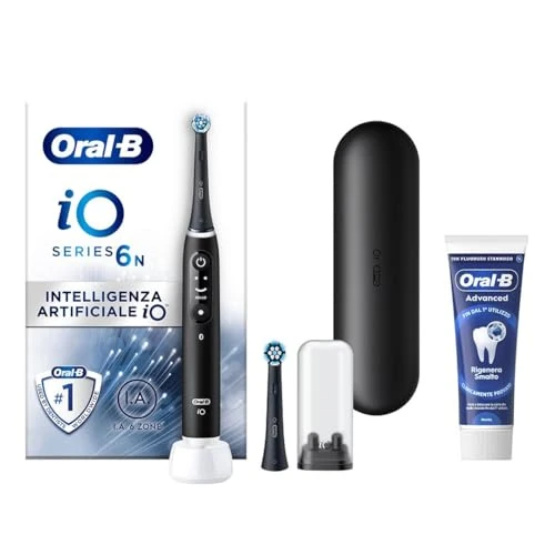 Oferta ograniczona: Oral-B Elektryczna szczoteczka do zębów wielokrotnego ładowania iO 6N, czarna, 1 x elektryczna szczoteczka do zębów, 2 x wymienne szczoteczki, etui podróżne + 1 pasta do zębów Oral-B Advanced z 537.43 PLN na 537.43 PLN (zniżka 0%)