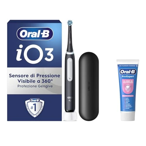 Oferta ograniczona: Oral-B Elektryczna szczoteczka do zębów wielokrotnego ładowania iO 3 czarna z 1 główką zapasową, 1 x etui podróżne + 1 pasta do zębów Oral-B Pro-Expert z 458.25 PLN na 458.25 PLN (zniżka 0%)