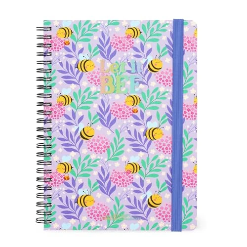 Legami - Wochenplaner groß 2026, Bee, 12 Monate, groß, Verschluss mit Gummiband, Tagebuch von Januar 2026 bis Dezember 2026, aus FSC-zertifiziertem Papier, 15 x 21 cm