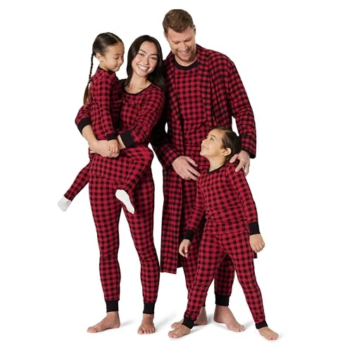 Limited-time offer: Amazon Essentials Matching Holiday Family Pajama Sets, Classic Buffalo Check, 5 from $11.00 to $11.00 (save 0.00%)
