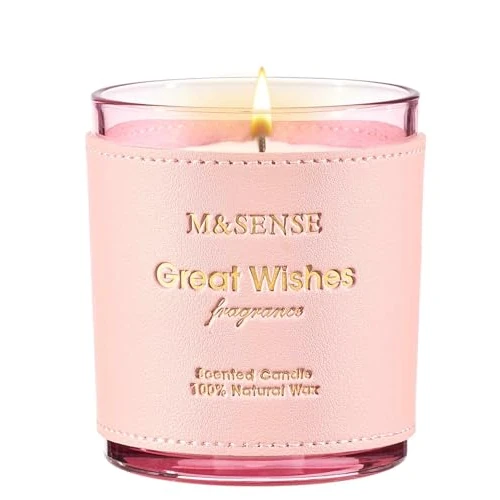 Tijdelijke aanbieding: M&SENSE Floral Citrus Scented Candles, Vegan Soy Wax, Heavy Scented, No Toxin 10oz Long Lasting 42-Hour Burn Time Relaxing, Date Night, Aromatherapy Candles for Home van 24.99 EUR naar 24.99 EUR (korting 0%)