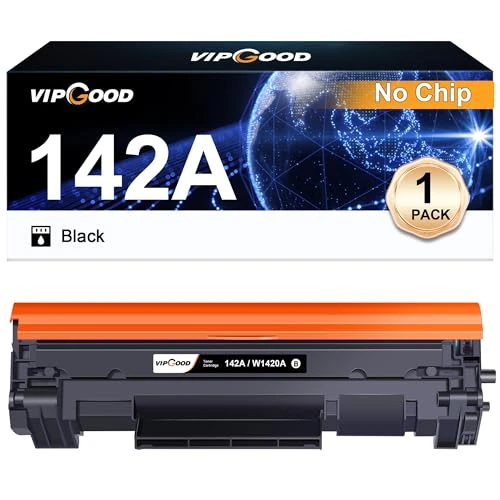 VIPGOOD 142A tonercartridges compatibel met HP 142A 142X W1420A W1420X tonercartridges voor Laserjet Pro M110w M110 M110we MFP M140w M140 M140we M139we M139w M139 (1 zwart, zonder chip)