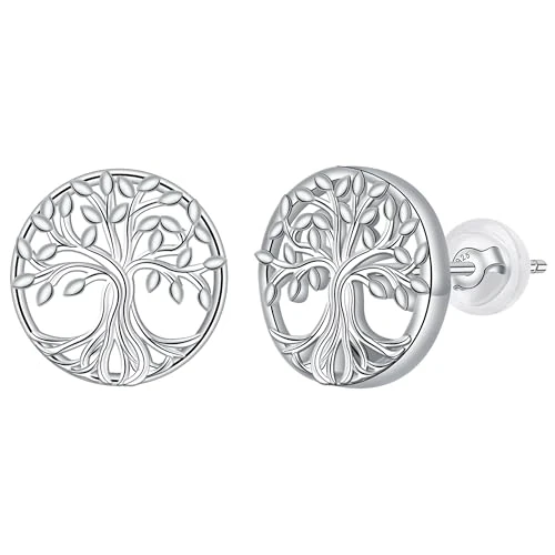 Limited offer: Hifeeled Stud earrings for women, 925 sterling silver, earrings for women, original jewellery, gift, wife, mother, girl, daughter, 11.5mm*11.5mm, Silver, Zirconia from 17.99 EUR to 12.59 EUR (save 30%)