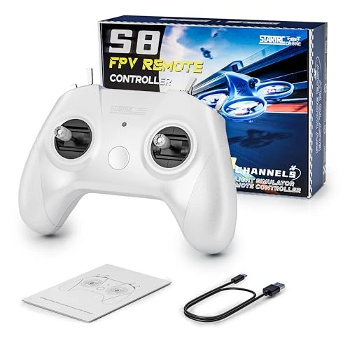 Oferta limitada: STARTRC S8 Simulador de Vuelo Drone RC-8 Canales FPV Mando a Controlador para Uncrashed/TRYP FPV/Liftoff/Software Popular - Ideal para Principiantes y Entrenamiento de Pilotos Profesional (Blanco) de 49.99 EUR a 39.99 EUR (ahorro 20%)