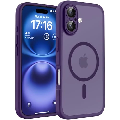 Tijdelijke aanbieding: TOCOL voor iPhone 16 Plus Case Compatibel met MagSafe, Middernachtpaars van 16.99 € naar 16.99 € (0.00% korting)