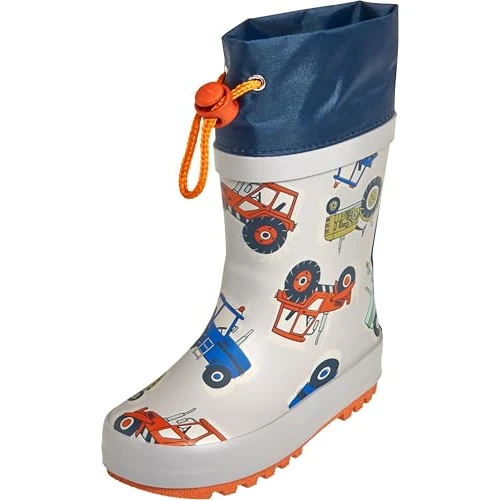 Playshoes Regenstiefel, Botas de Lluvia, Tractor, 27 EU