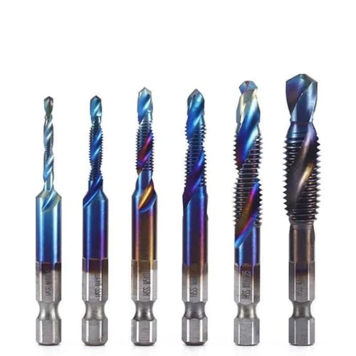 Limited-time offer: 6pc Titanium-Coated HSS Hex Shank Metric Thread Tap Drill Bit Screw Machine Combo from $3.36 to $3.36 (save 0.00%)