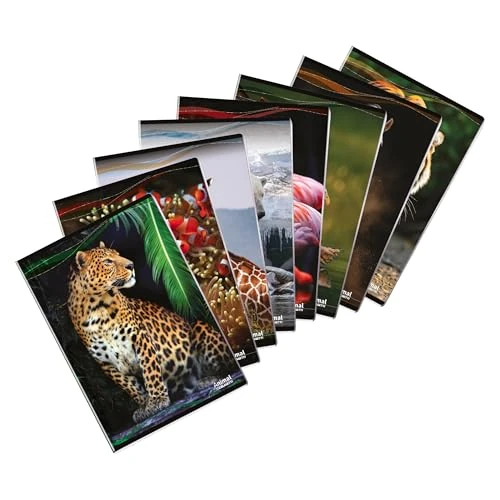 Blasetti - Animal - Maxi-Heft Format A4 (21 cm x 29,7 cm) - Lineatur 10 F - Papier 80 g - Packung mit 10 Stück