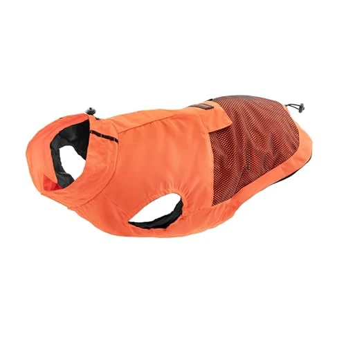 Offerta a tempo: Record - Cappottino Impermeabile Antivento per Cani Confortevole, con Elastici per Zampe e Aderenza Collo Regolabili | M, Arancione, Lunghezza dorso 40 cm - 34% da 23.23 € a 15.22 €