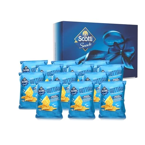 Offerta a tempo: Riso Scotti Guttiau Snack Salato con Farina di Riso, Super Croccante, Prodotto Artigianale, 12 Pezzi, Idea Regalo - 44% da 8.40 € a 4.72 €