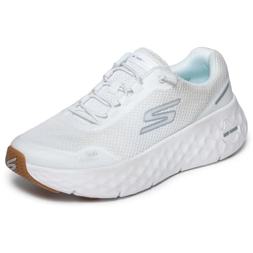 Offerta a tempo: Skechers Go Walk Max Cushioning Flex Sneaker, da Donna, Bianco Argento, 38 - 40% da 79.95 € a 48.00 €