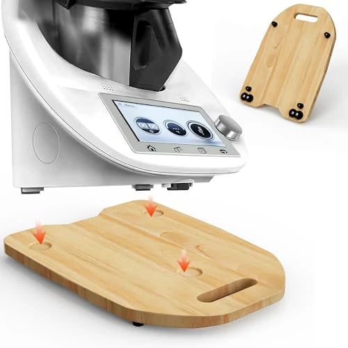 Offerta a tempo: Vonsera Tavola Scorrevole in Legno di Gomma per Bimby TM6 e TM5 - Base Universale con Rotelle, Vassoio Multifunzione e Design Antiscivolo per Accessori Thermomix TM6 TM5 - 0.00% da 29.45 € a 29.45 €