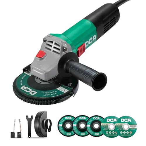 Offerta a tempo: DCA Smerigliatrice Angolare 860W 125 mm, 11.800 giri/min, Corpo Ultra-Sottile (Circonferenza 178 mm), Testata Ingranaggi Compatta, 1,6 kg Leggera Flessibile per Taglio e Smerigliatura - 29% da 39.99 € a 28.49 €