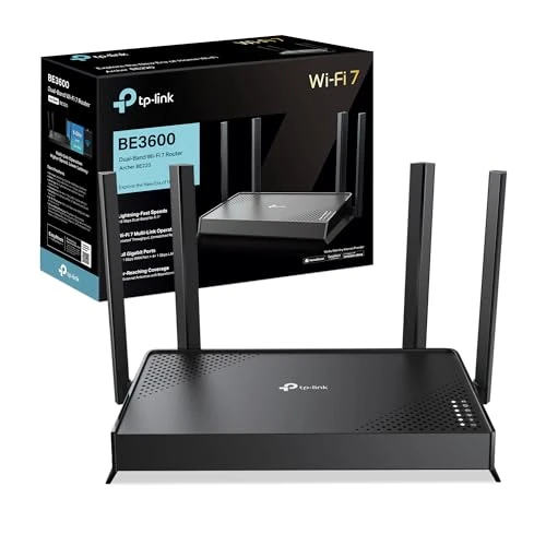 Oferta limitada: TP-Link Archer BE220 – Router Wi-Fi 7 BE3600 Dual Banda (hasta 3,6 Gbps), 5 Puertos Gigabit, 4 Antenas externas, Beamforming, MU-MIMO, OFDMA, EasyMesh, HomeShield, Ideal hogar y Gaming de 99.99 € a 97.40 € (ahorro 3%)