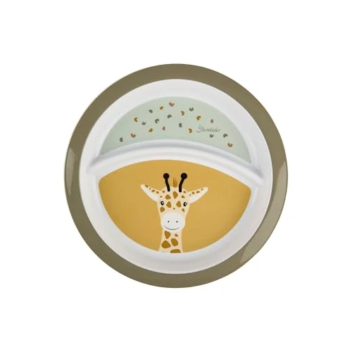 Offerta a tempo: Sterntaler Piatto Giraffa & Leone – Piatto per bambini con pratica suddivisione e motivo testa di giraffa – in materiale robusto con base antiscivolo – per neonati e bambini – regalo, verde pallido - 0.00% da 8.36 € a 8.36 €
