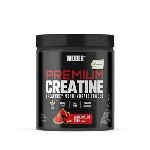 Weider Premium Creatine (375 g) Wassermelonen-Geschmack, Kreatin-Monohydrat 100% Creapure, zuckerfrei, vegan, Steigerung der körperlichen Leistungsfähigkeit (75 Portionen)