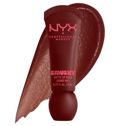 NYX Professional Makeup Smudge Fudge Lippenbalsem, mat, opbouwbare kleur, aangenaam draaggevoel, unieke, zoete geur, Smushy Matte lippenbalsem