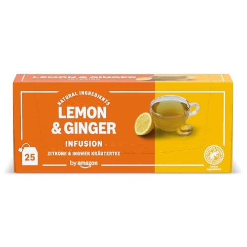 Limited-time offer: by Amazon Lemon and Ginger Infusion tea bags, Pack of 25 from 1.88 GBP to 1.88 GBP (save 0%)