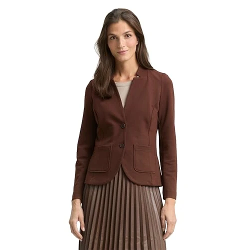 Oferta limitada: TOM Tailor Blazer para Mujer, 27506 - Dark Pecan Brown, XL de 47.90 € a 47.90 € (ahorro 0.00%)