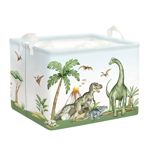 Tijdelijke aanbieding: HUUMONSS Dinosaurus kinderwasmand, opvouwbaar, voor jongens en meisjes, grote kleding, speelgoed, opbergmand voor kinderkamer, badkamer, groen, 36 l van 13.49 EUR naar 13.49 EUR (korting 0%)