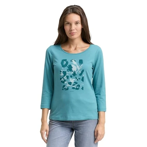 Zeitlich begrenztes Angebot: TOM TAILOR Damen Langarmshirt mit Print von 22.99 € auf 17.99 € (22% Rabatt)