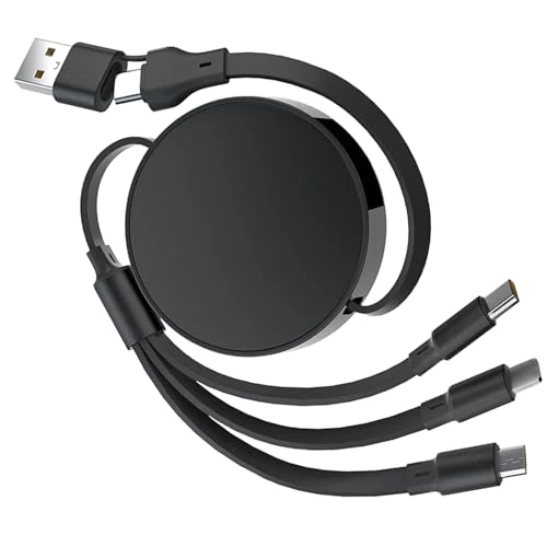 Offre limitée : Qreninv 100W Chargeur Multi Embout USB A/C, 6 en 1 Chargeur Retractable PD 6A, Cable Multi Recharge Rapide avec USB C, Micro USB et Port Phone pour 16 Pro,16 Plus,MaBook,Pad,Galaxy de 16.99 € à 9.99 € (41% de remise)