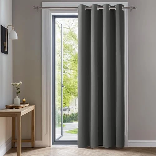 Oferta limitada: Deconovo Cortinas Dormitorio Salon Opacas Moderna con Ojales, Cortinas Termicas Aislantes Frio y Calor, 140×300 CM, Gris Claro, 1 Paneles de 25.55 € a 25.55 € (ahorro 0.00%)