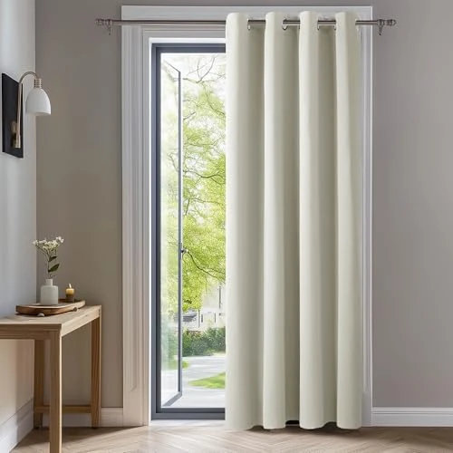Offerta a tempo: Deconovo Oscuranti per Interni Camera da Letto 300 CM Altezza, Oscurante Termica Isolante con Anelli per Finestre Moderne 1 Pannello, 140 * 300 CM, Beige Chiaro - 5% da 32.99 € a 31.34 €