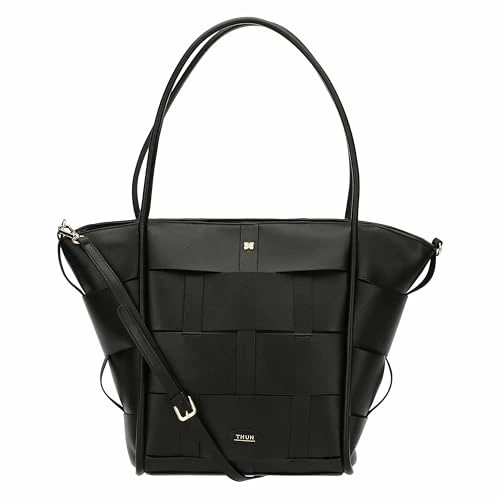 Tijdelijke aanbieding: THUN - Grote gevlochten tas van kunstleer, zwart van 89.90 EUR naar 44.95 EUR (korting 50%)