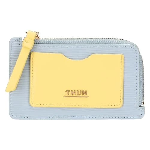 THUN - Tarjetero Mediano, Bicolor - ecopiel - Colección Sempre Conmigo - 14 x 8.5 cm
