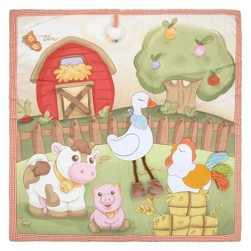 Offerta a tempo: THUN - Tappeto gioco - Esterno: 90% poliestere,10% cotone, imbottitura: 100% poliestere + PET + PVC + Acrilico - Collezione Baby Dolce Fattoria - 70 x 70 cm - 51% da 59.90 € a 29.49 €