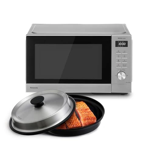 Zeitlich begrenztes Angebot: Panasonic NN-GD39QSEPG Grill-Mikrowelle mit Steam+ Topf, 29 l, 1000 W, automatisches Auftauen, Kombinationsgaren, Timer, Silber & Edelstahl von 288.99 € auf 280.04 € (3% Rabatt)