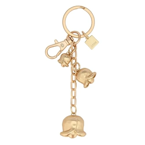 THUN - Key Ring 3 Tulip Charms - Metal, Cold Enamel - Always With Me Collection - 10 cm