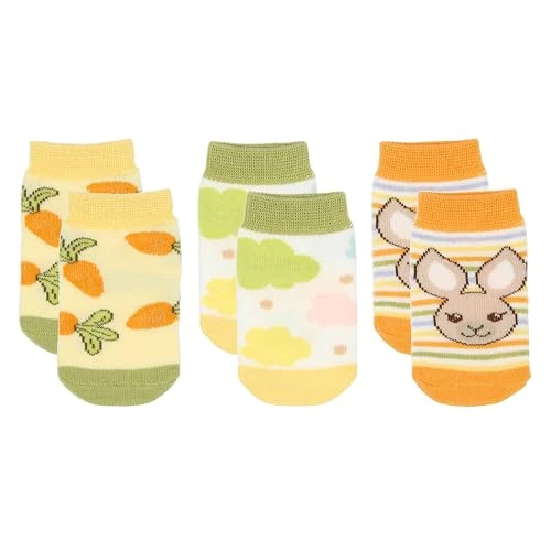 THUN - Set 3 pares de calcetines - 72% algodón, 25% poliéster, 3% Spandex - Colección Baby Dolce Fattoria - 5 x 11 cm