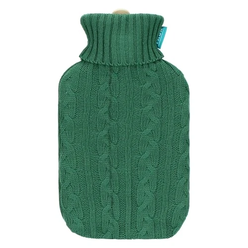 Offerta a tempo: THUN - Boule acqua calda con cover in tricot jaqard AbbracciAMI, verde - 53% da 16.90 € a 7.99 €